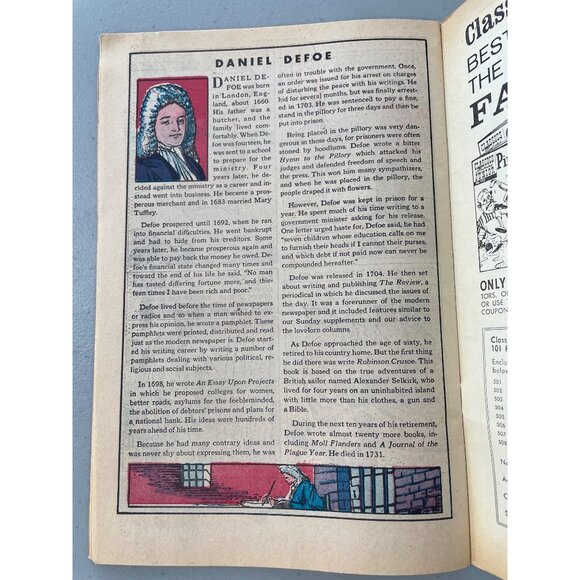 Classics Illustrated #10 Robinson Crusoe Summer 1970 Comic Book Gilberton 25¢ - Picture 5 of 6